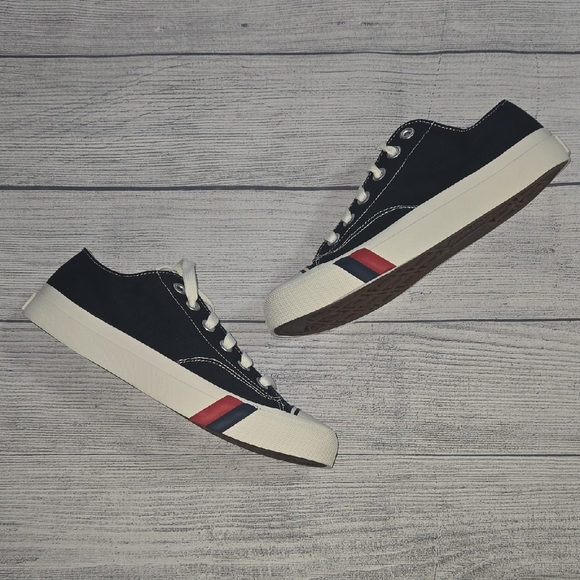 Keds Royal Lo Lace Up Fashion Sneakers Black Canvas Size 7 Men / 8.5 Women - Picture 1 of 13